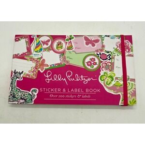 Lilly Pulitzer Pink Sticker & Label Book Over 200 Birthday Gift Tags Stickers